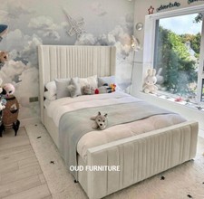 Plüsch Samt Panel Bettrahmen